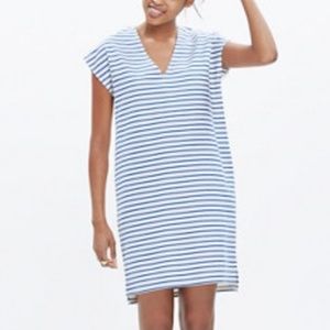 Madewell Striped Vacances Dress Blue White Size XL